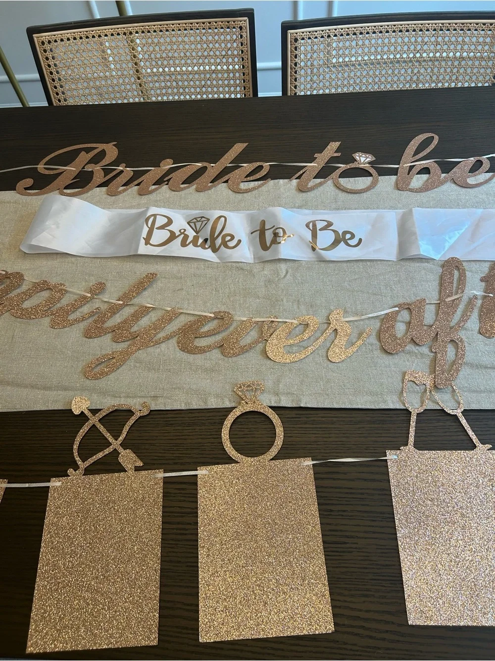 Rose Gold Bride to Be & Bridal Shower Décor Bundle